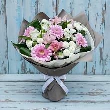 Букет цветов из:  Герберы, Альстромерии и Хризантемы в Кулой