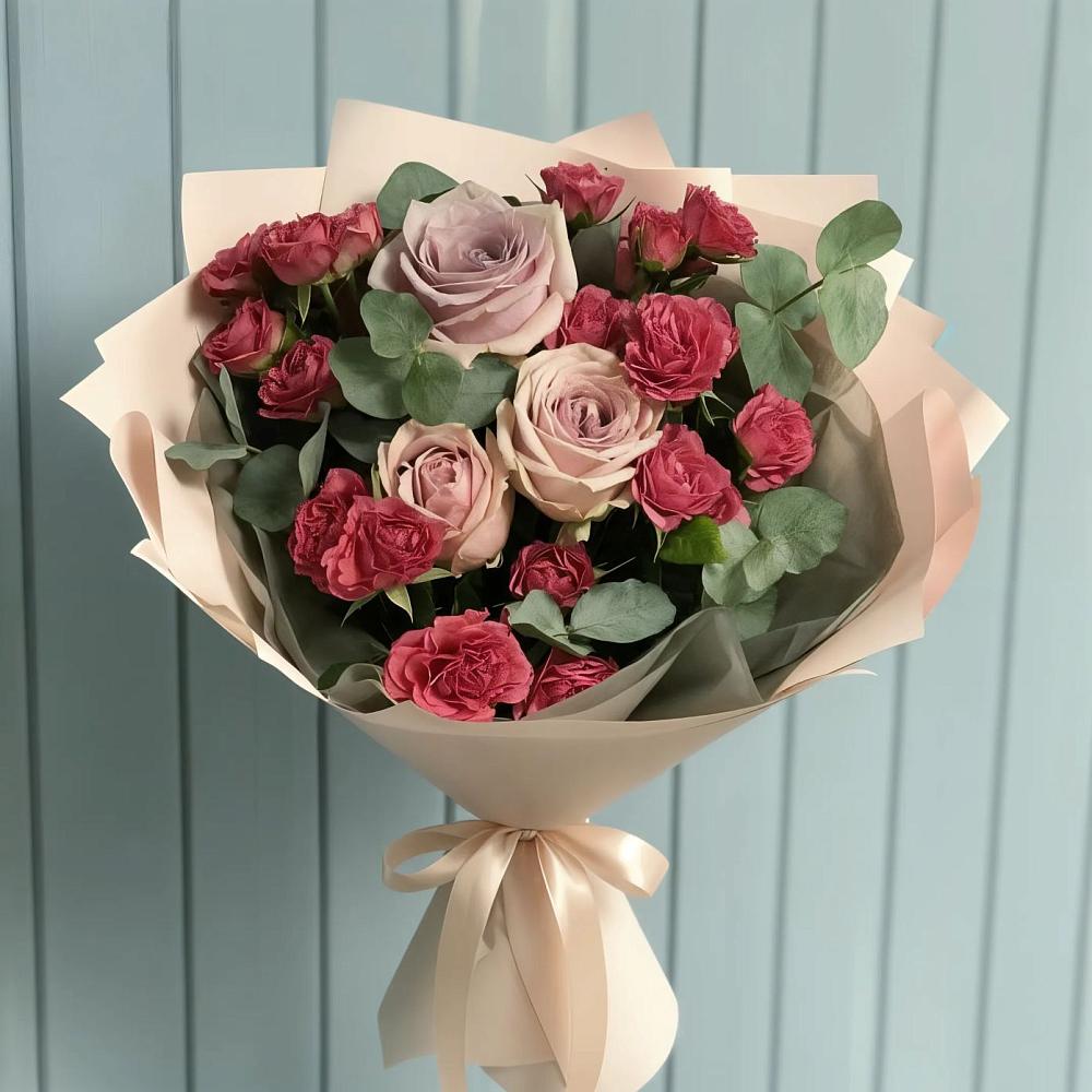 Букет цветов из: Гвоздики и Розы в Кулой