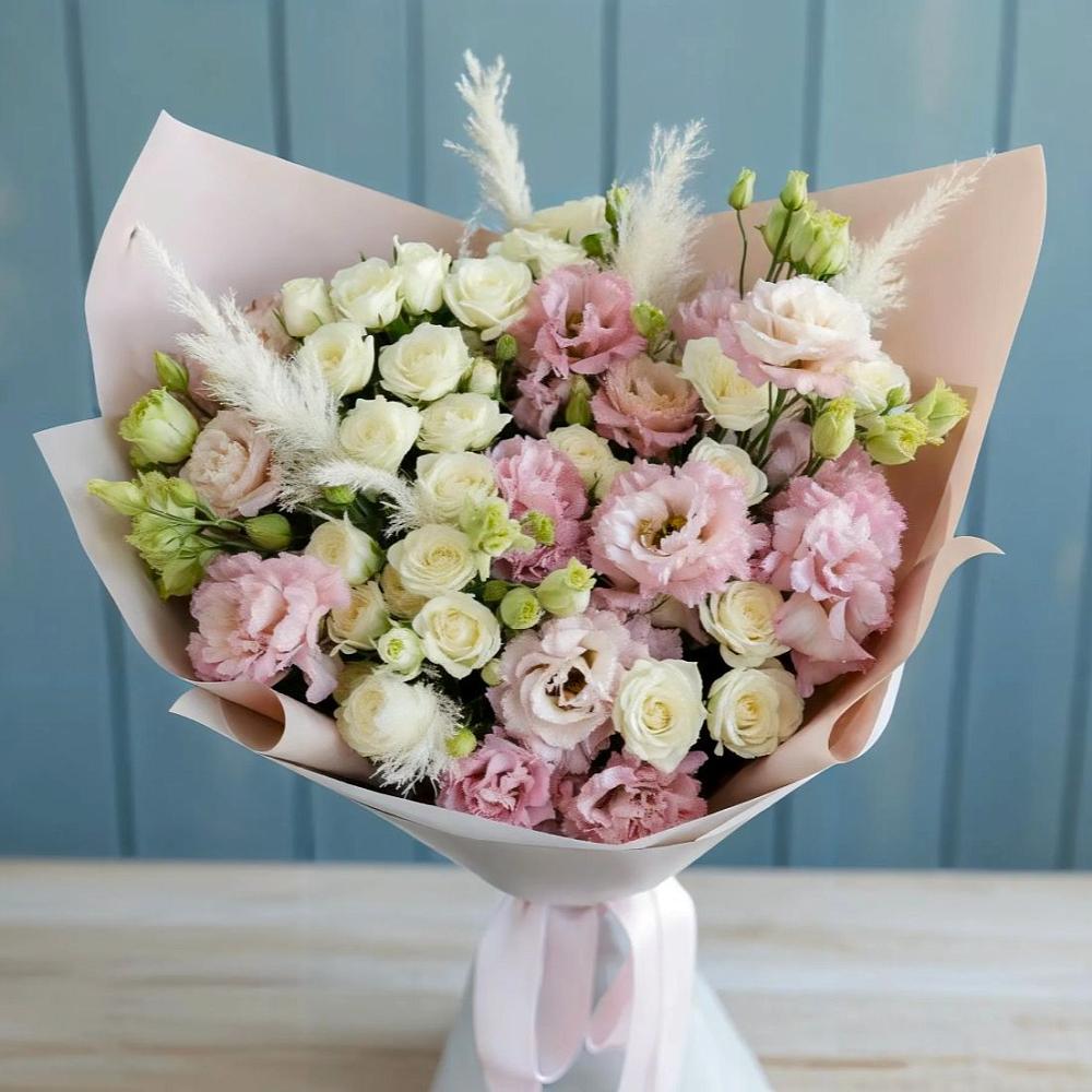 Букет цветов из: Альстромерии и Розы в Кулой