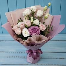 Букет цветов из:  Розы и Лизиантусы в Кулой
