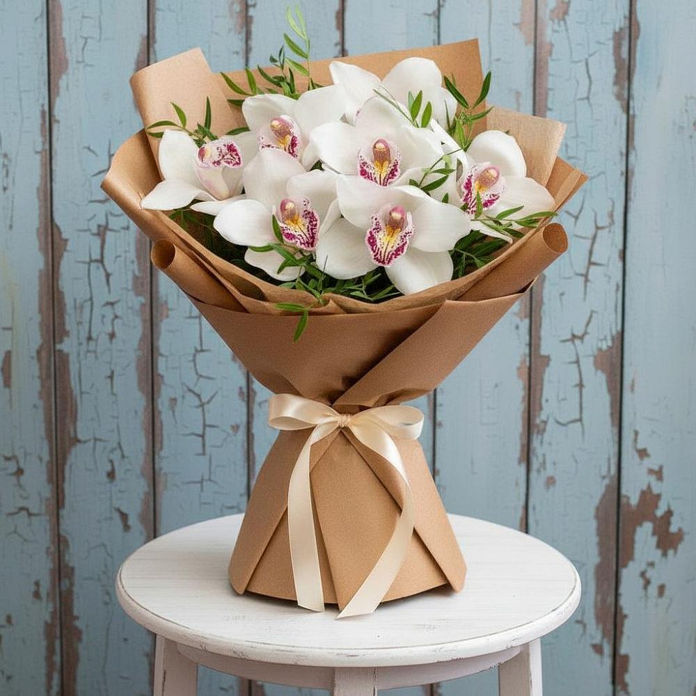 Букет цветов из: Орхидеи и Розы в Кулой