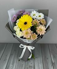 Букет цветов из:  Розы, Герберы и Хризантемы в Кулой