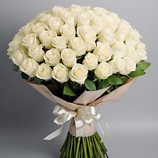 Букет 101 беля роза Белоснежка в Кулой