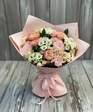 Букет цветов из:  Гвоздики, Розы и Хризантемы в Кулой