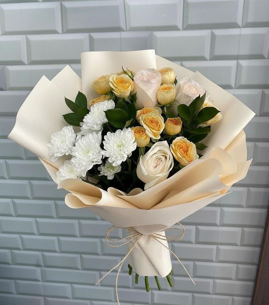 Букет цветов из: Розы и Хризантемы в Кулой