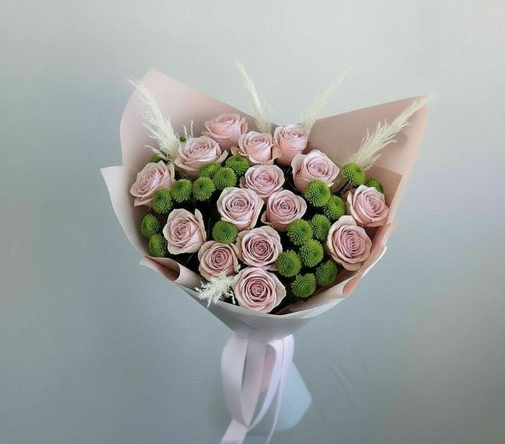 Букет цветов из: Розы и Хризантемы в Кулой