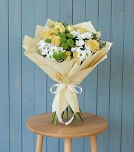 Букет цветов из:  Хризантемы и Розы #REPLACE_PRED# Кулой