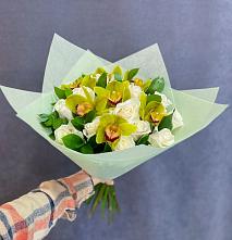 Букет цветов из:  Орхидеи и Розы в Кулой